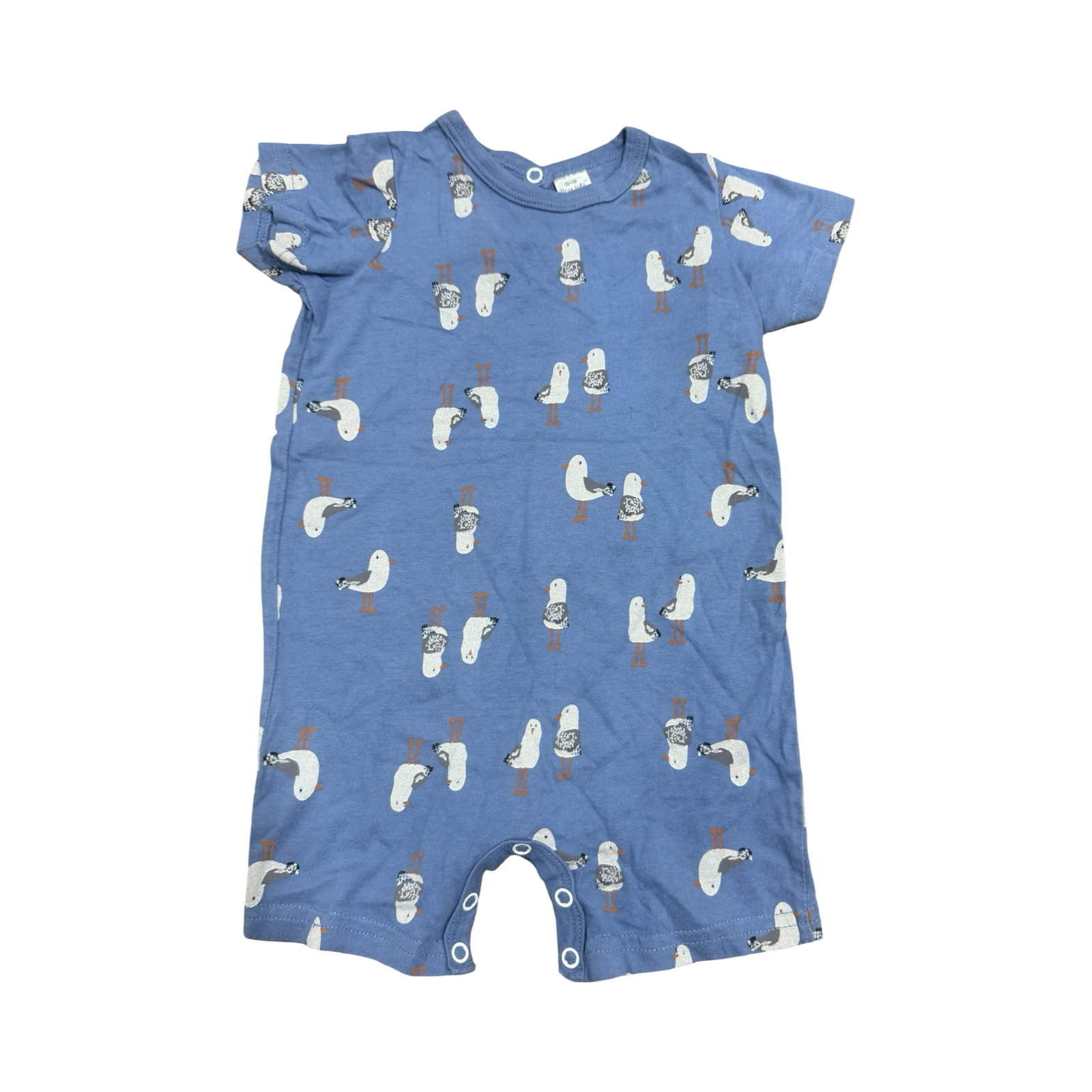 12-18M Blue Seagull Romper - Tiny Tots