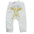 3-6M White Long Harem Pants - Giraffe - Clicks