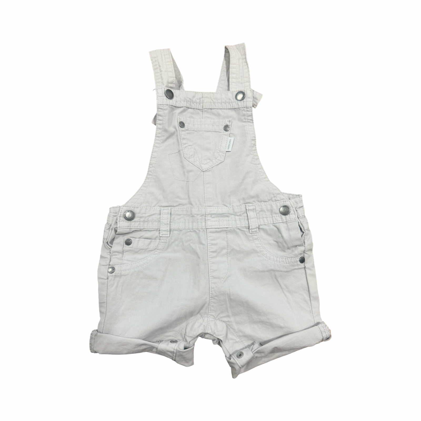 3-6M Cream Cotton Dungaree - Earthchild