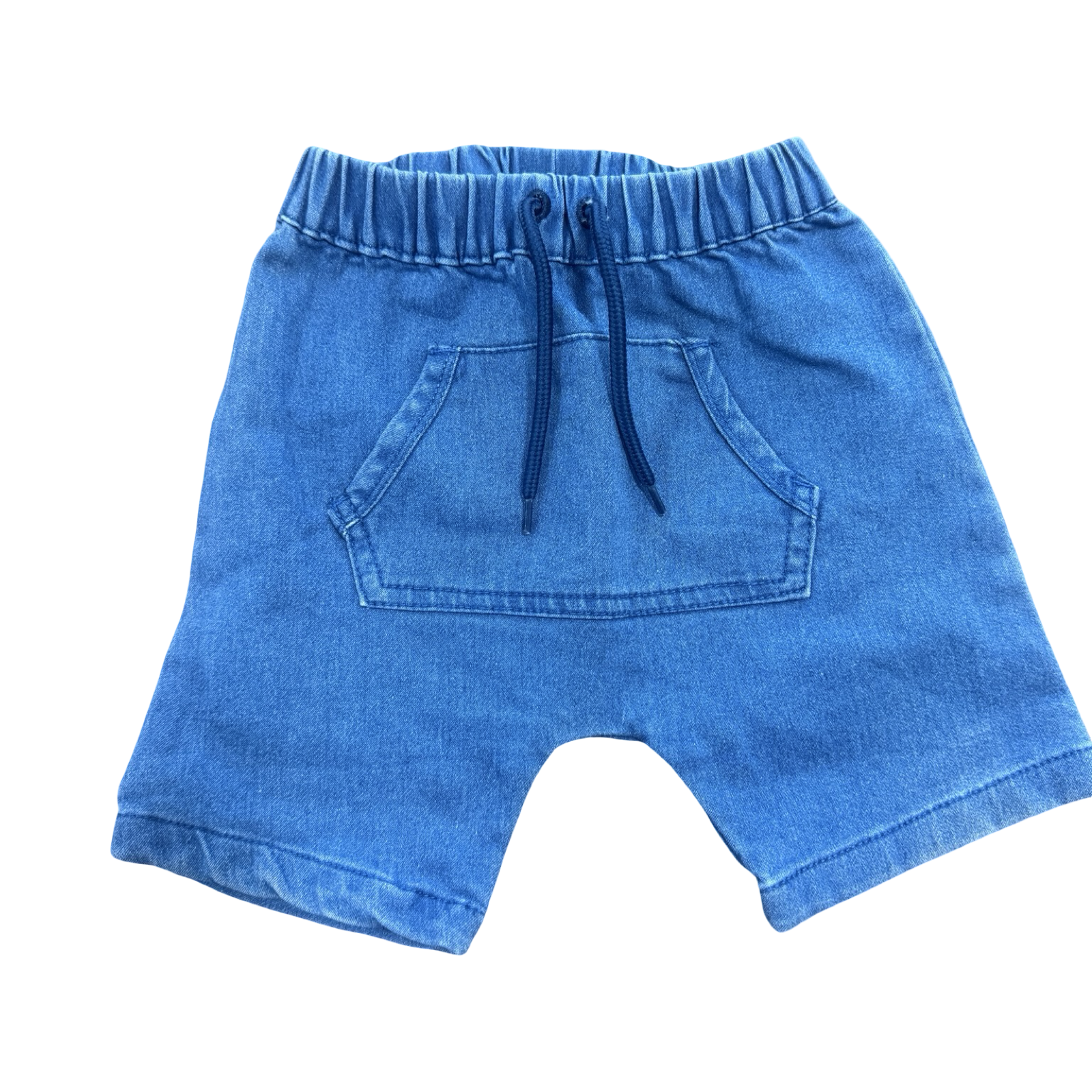 6-12M Denim Harem Shorts with Front Pocket - Clicks