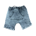 6-12M Black Melange Harem Shorts with Front Pocket - Clicks