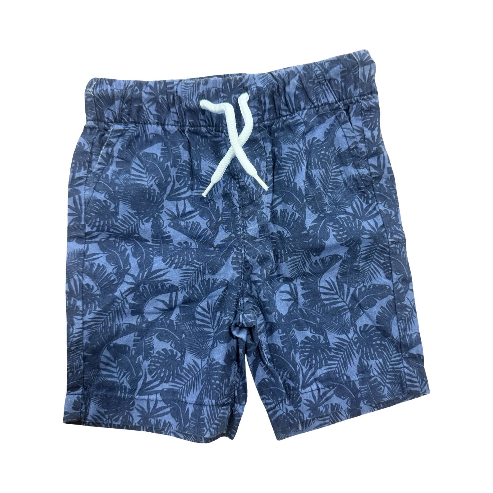 6-12M Blue Leaf Design Shorts - Jet
