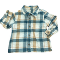 18-24M Blue, White and Mustard Check Soft Touch Buttoned Long Sleeve Shirt - Woolworths