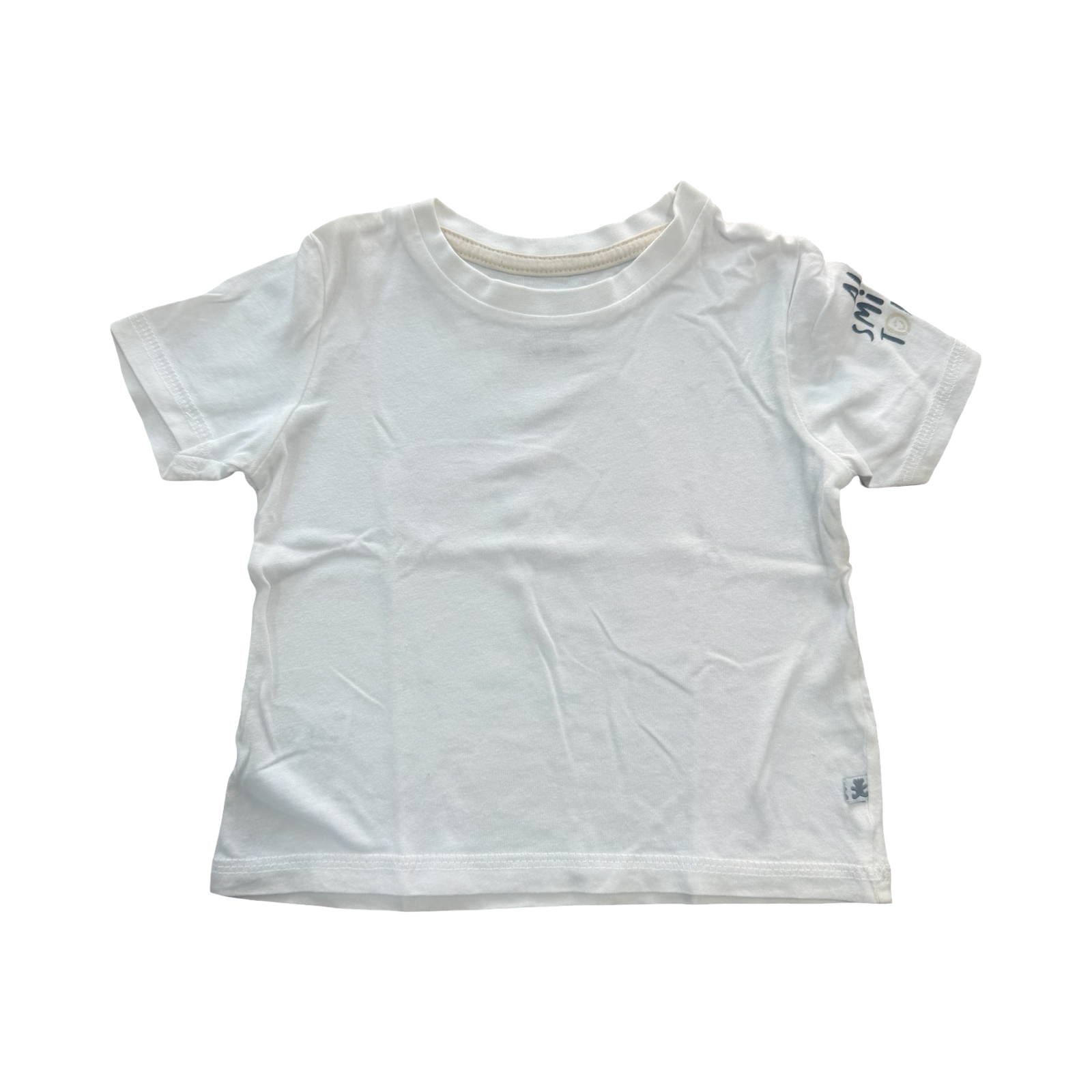 6-12M White Cotton Plain T-Shirt - Woolworths