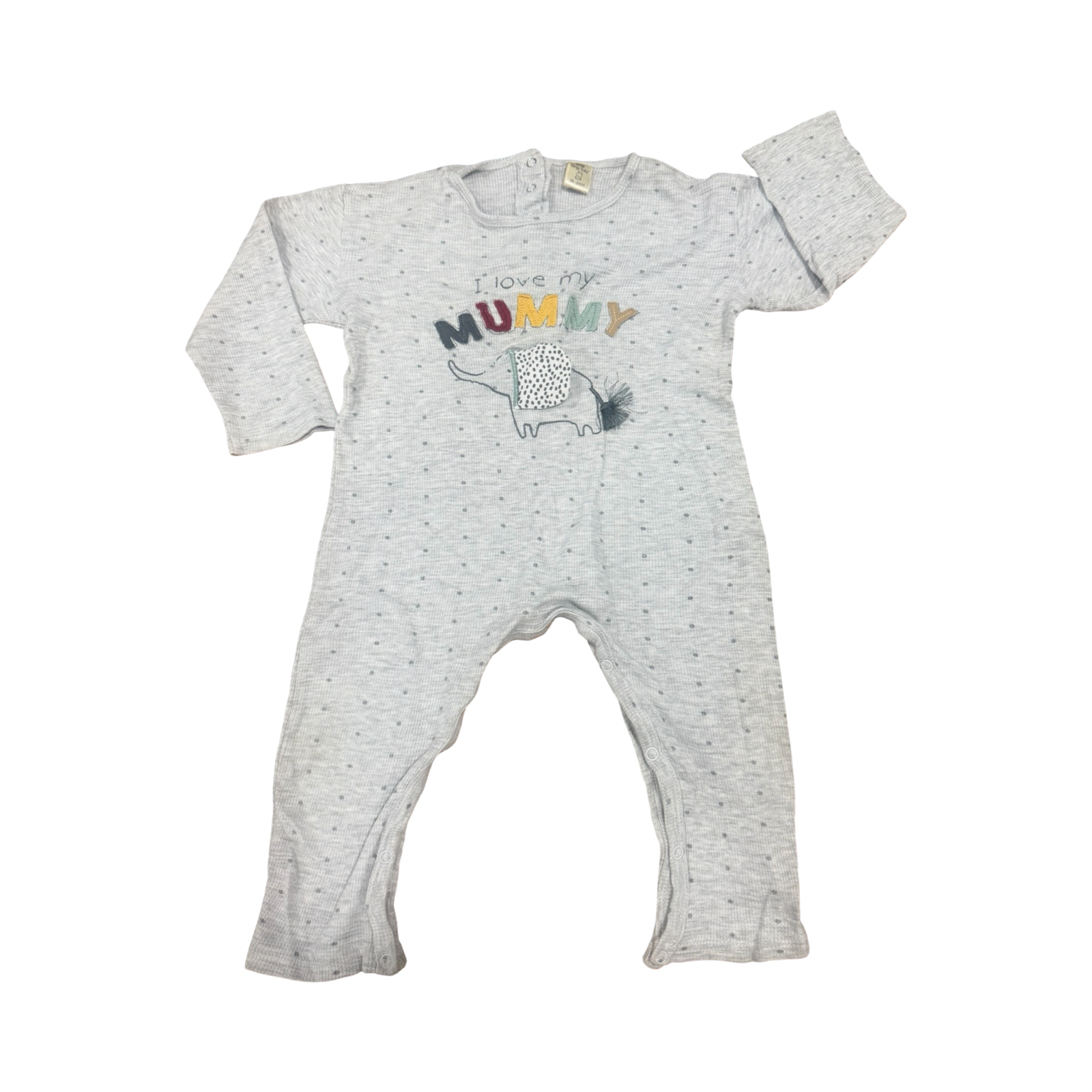 18-24M I Love My Mummy Grey Waffle Knit Onesie - Tiny Tots