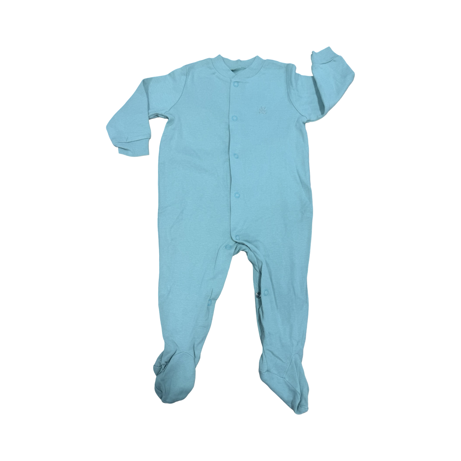 3-6M Sage Green Long Snapper Onesie - Woolworths
