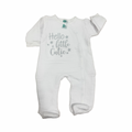 3-6M White Hello Little Cutie Onesie with Snappers - Ackemans