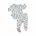 0-3M White & Blue Doggy 2pc Set - Ackermans