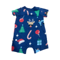 6-12M Navy Christmas Theme Romper - Woolworths