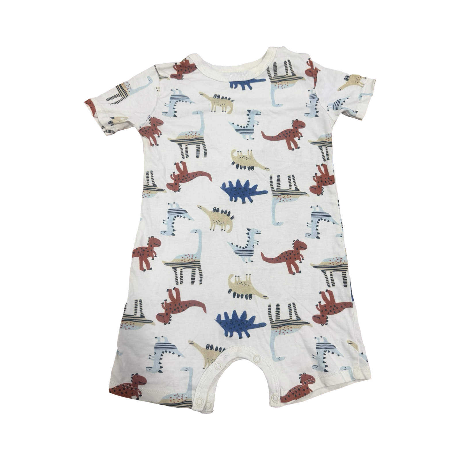 18-24M White Dinosaur Romper - Woolworths