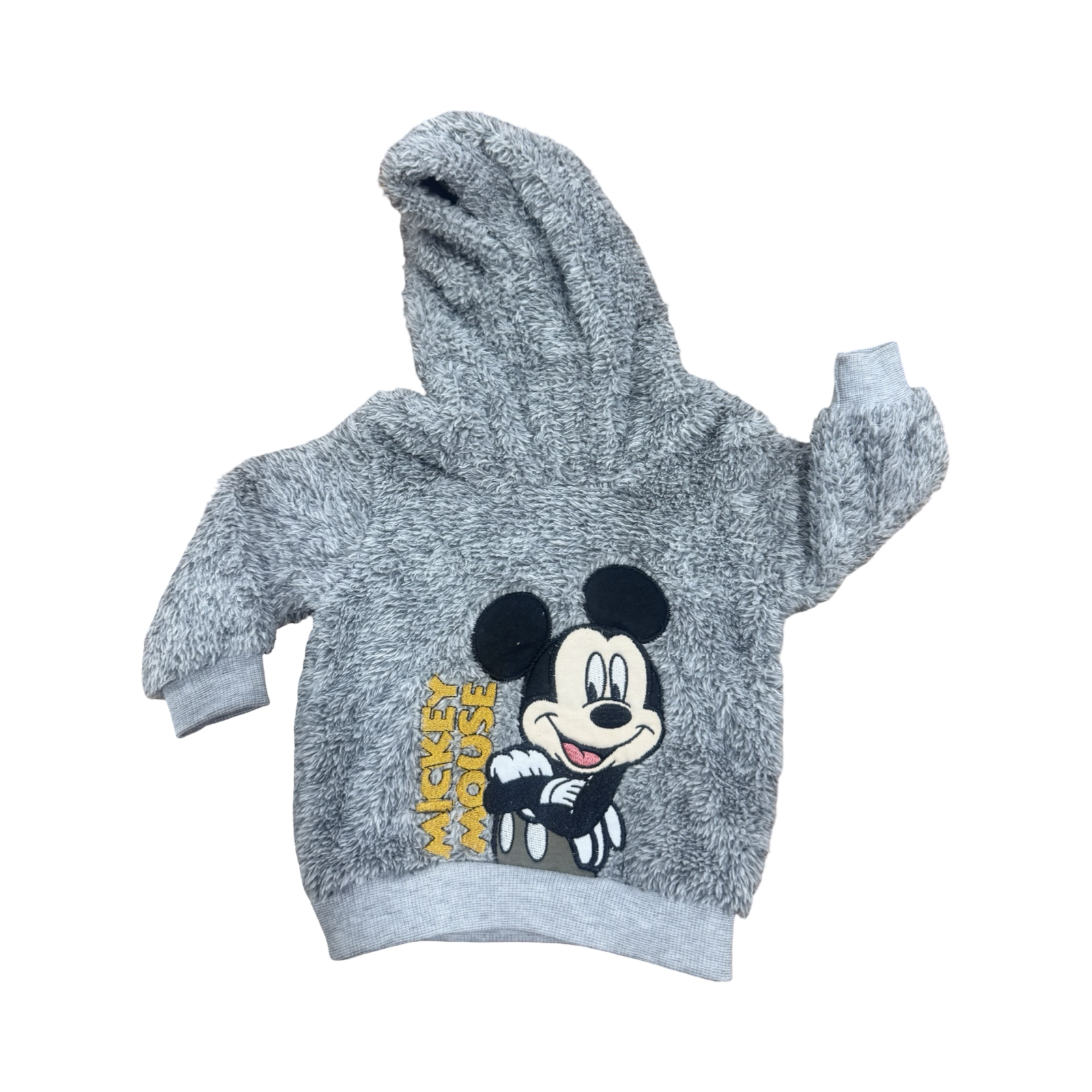0-3M Grey Fleece Disney Hooded Top - Disney Baby