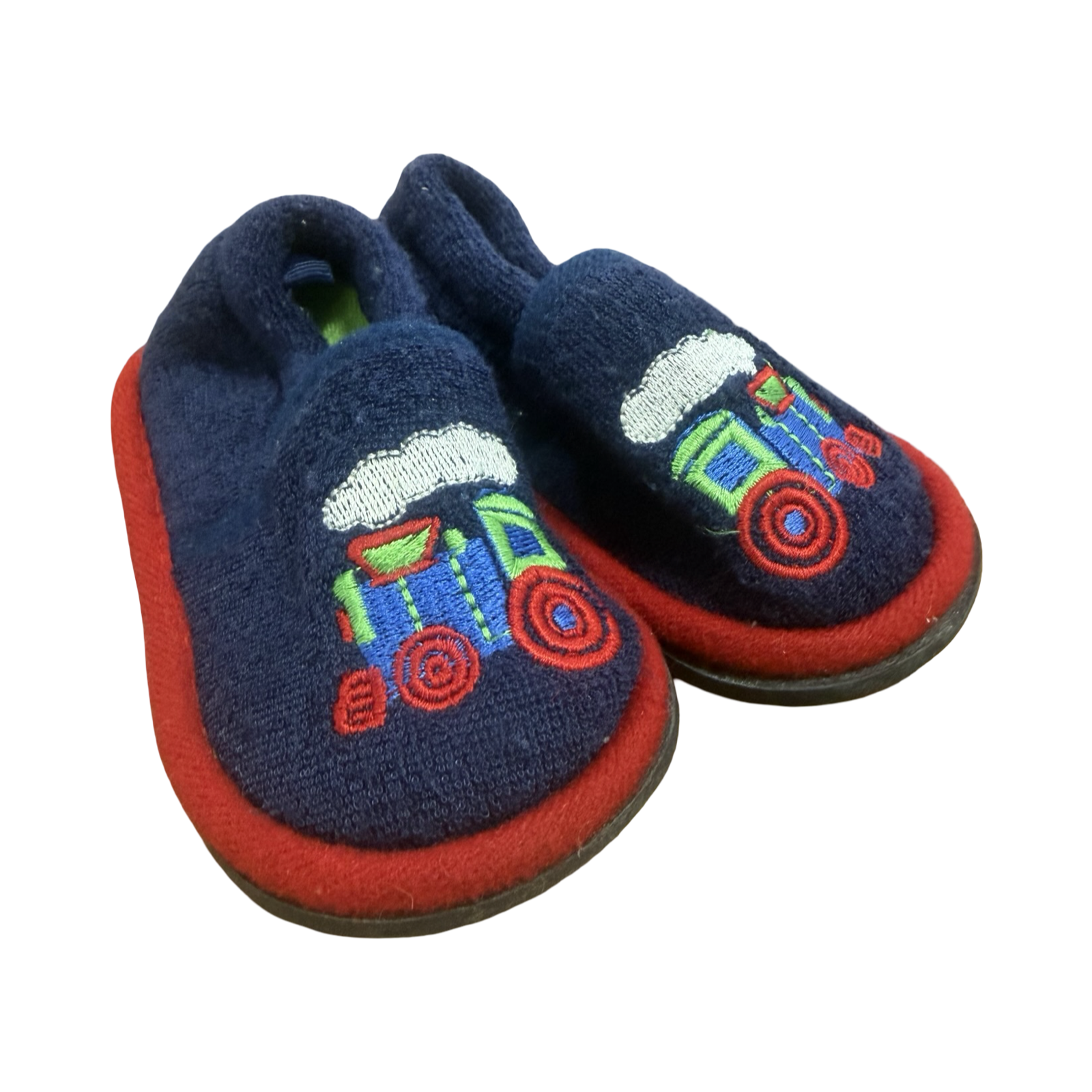 Size 3 Red & Navy Slippers