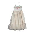 6-7Y Beige & Pink Sequin Dress with Tulle - Woolworths
