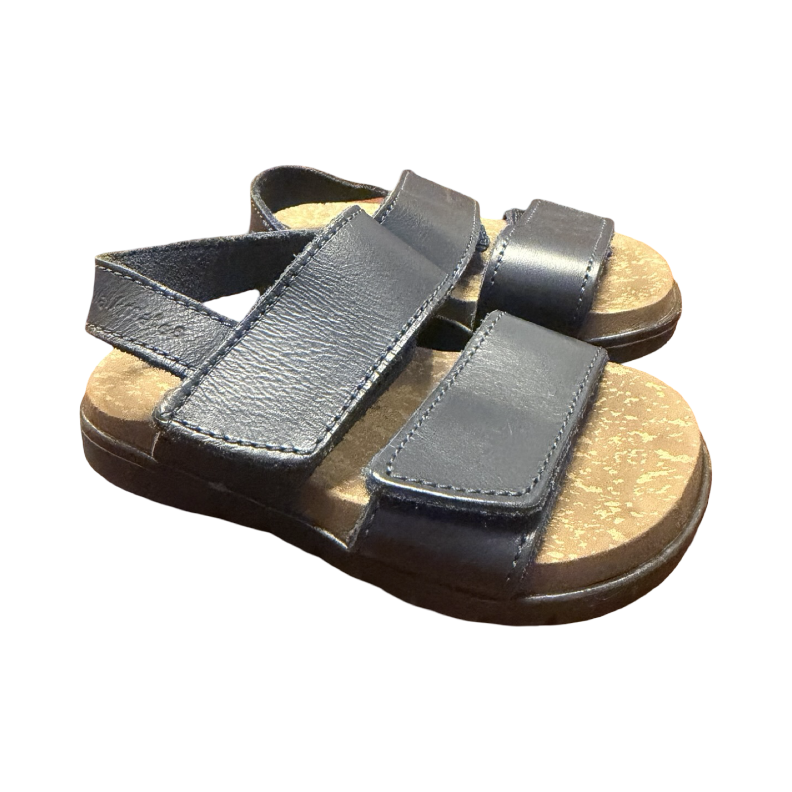 Size 4 Navy Blue Sandals with Genuine Leather Uppers - Walkmates