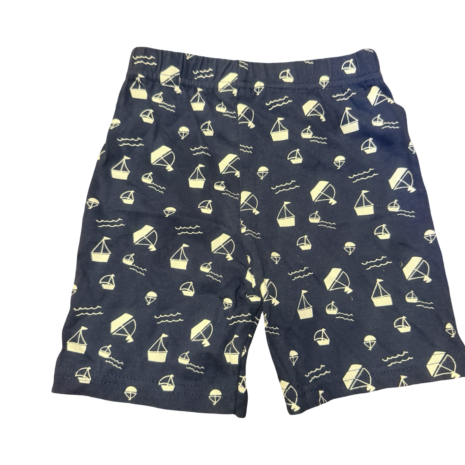 6-12M Navy & White Boat Shorts - Tiny Tots