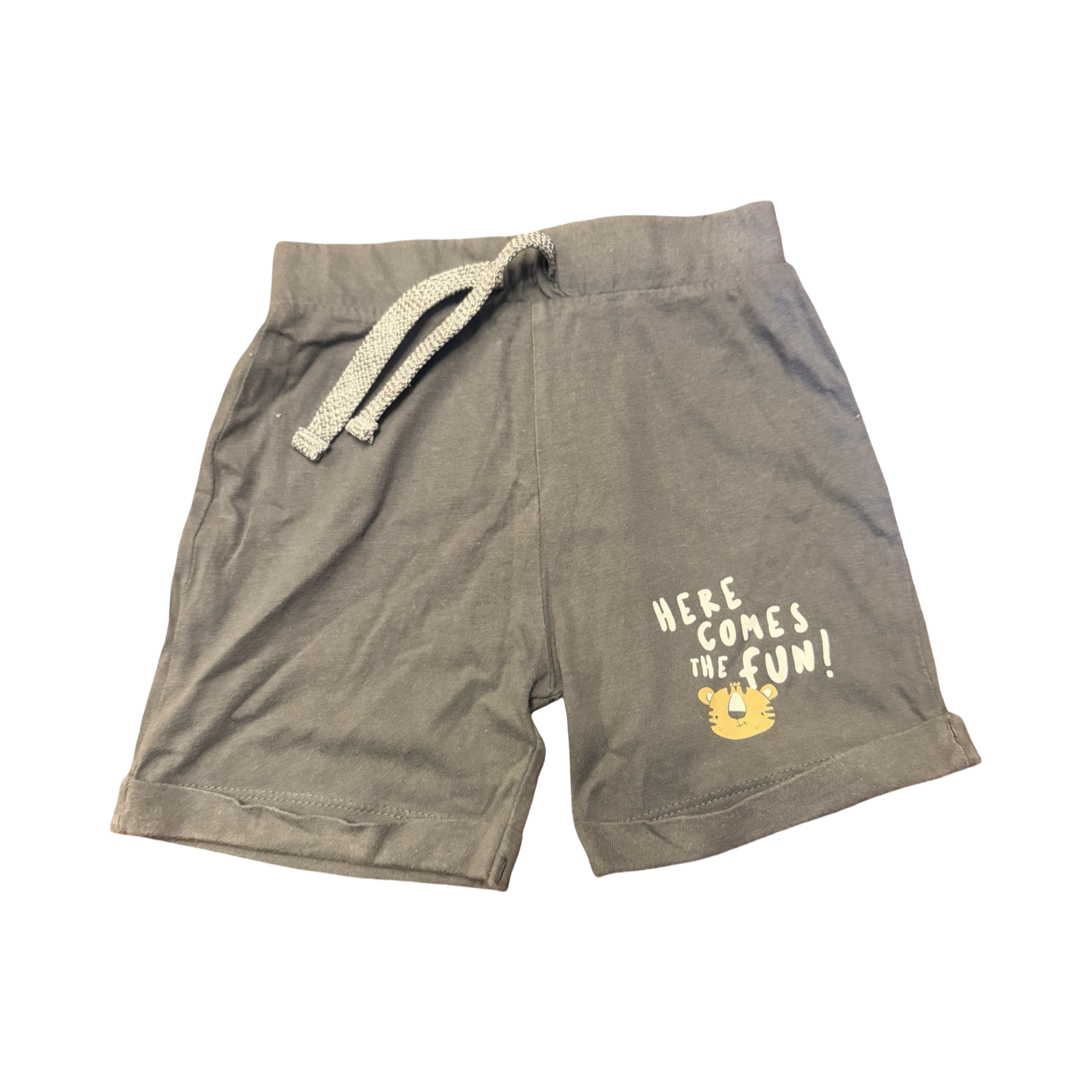 6-12M Grey Here Comes Fun Short - Woolworths