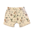 6-12M Cream & Animal Shorts - Tiny Tots
