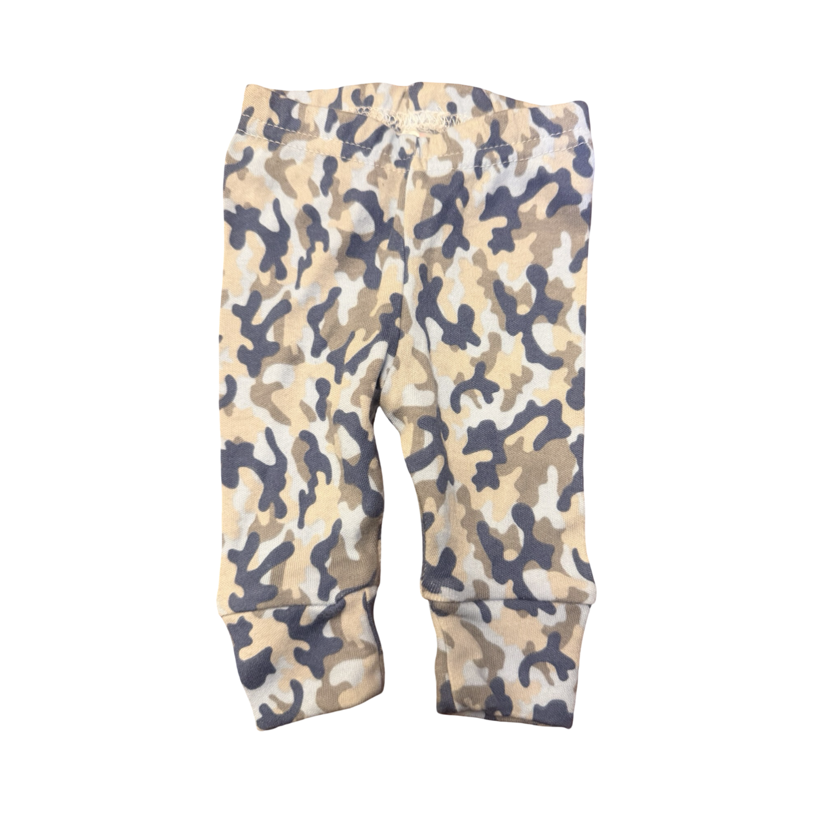 Newborn Blue & Beige Cargo Leggings - Oh Baby