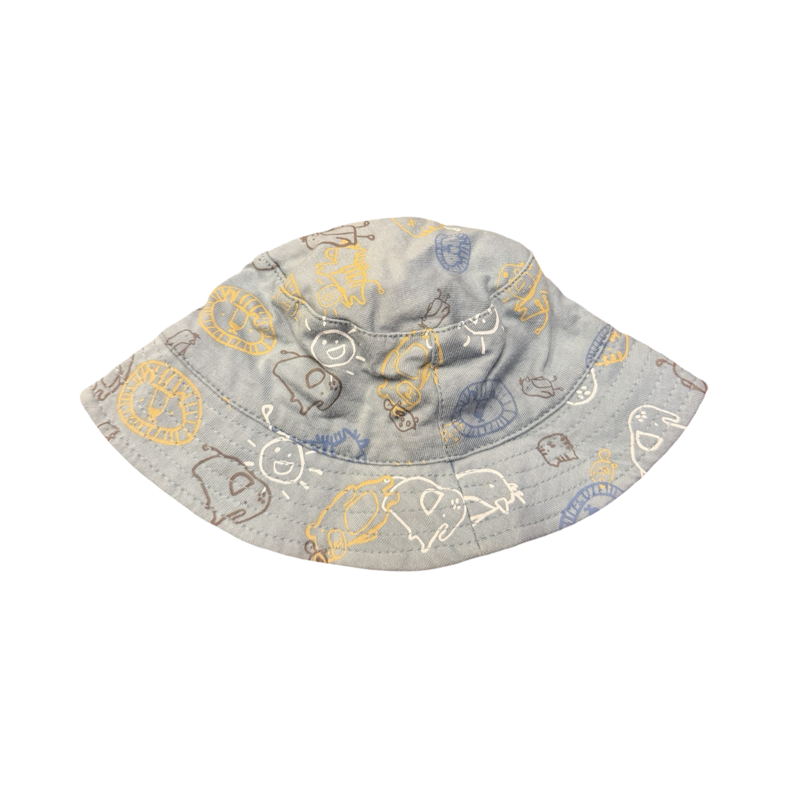 3-6M Light Green Animal Sun Hat - Woolworths