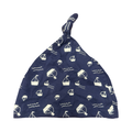 6-12M Navy Beanie with Boats - Tiny Tots