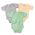 0-3M 3pc Blue, Green & White Bodysuits - Ackermans