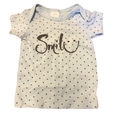 0-3M Light Green Polka Dot Smile T-Shirt - OneTwoThree