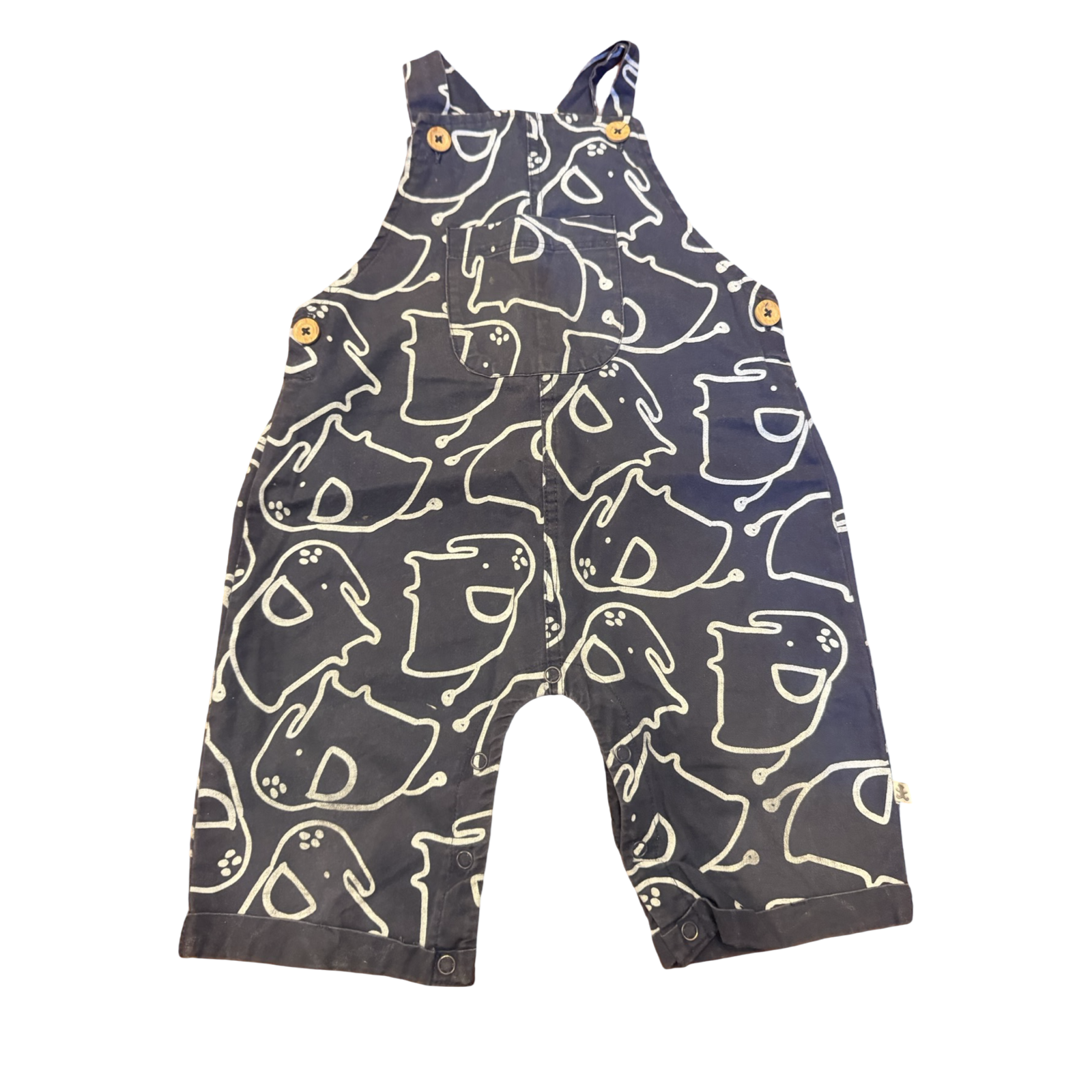18-24m Elephant Cotton Dungaree - Woolworths
