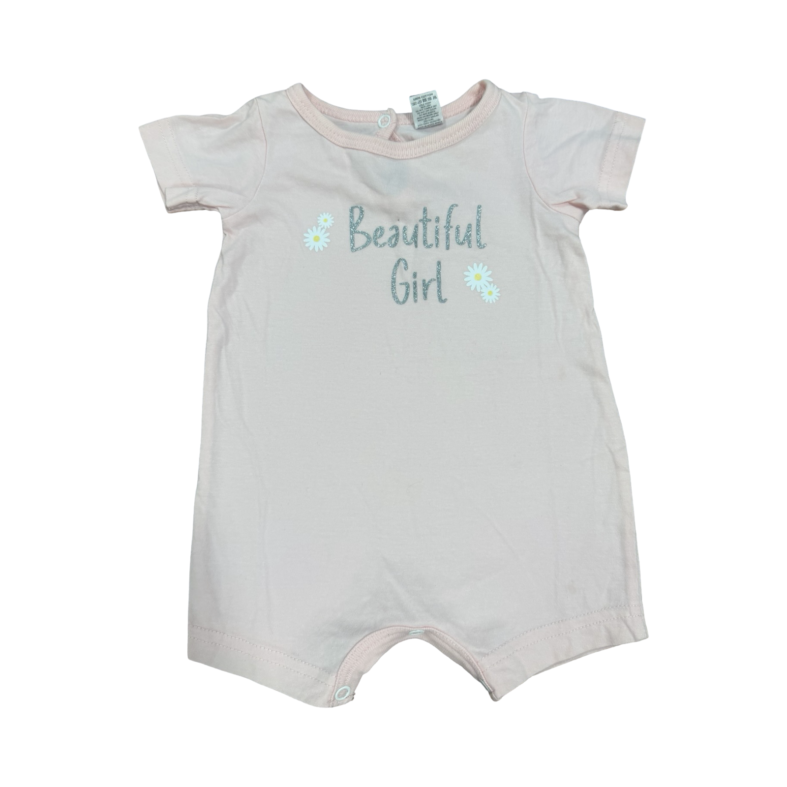 0-3M Beautiful Girl Pink Romper - Tiny Tots