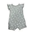 0-3M Green Daisy Romper - Tiny Tots