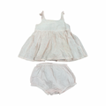 3-6M Pink Floral Cotton Dress with Bloomer