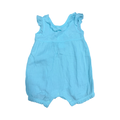 3-6M Light Blue Cotton Romper - Cuddlesome