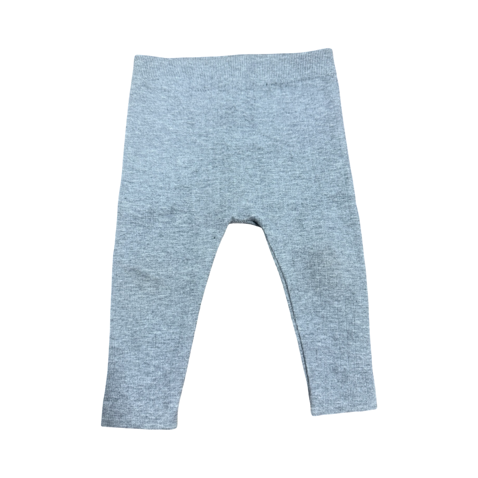 6-12M Ribbed Grey Cotton Leggings - Ackermans