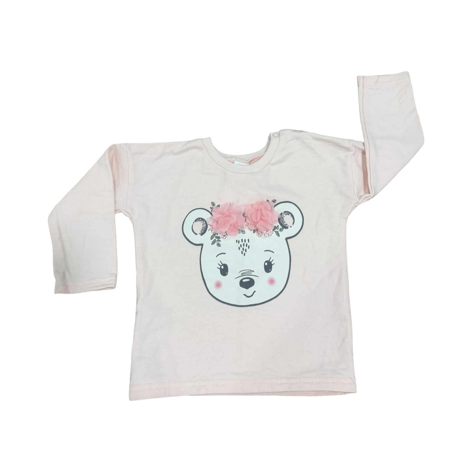 12-18M Pink Bear Sweater - Tiny Tots