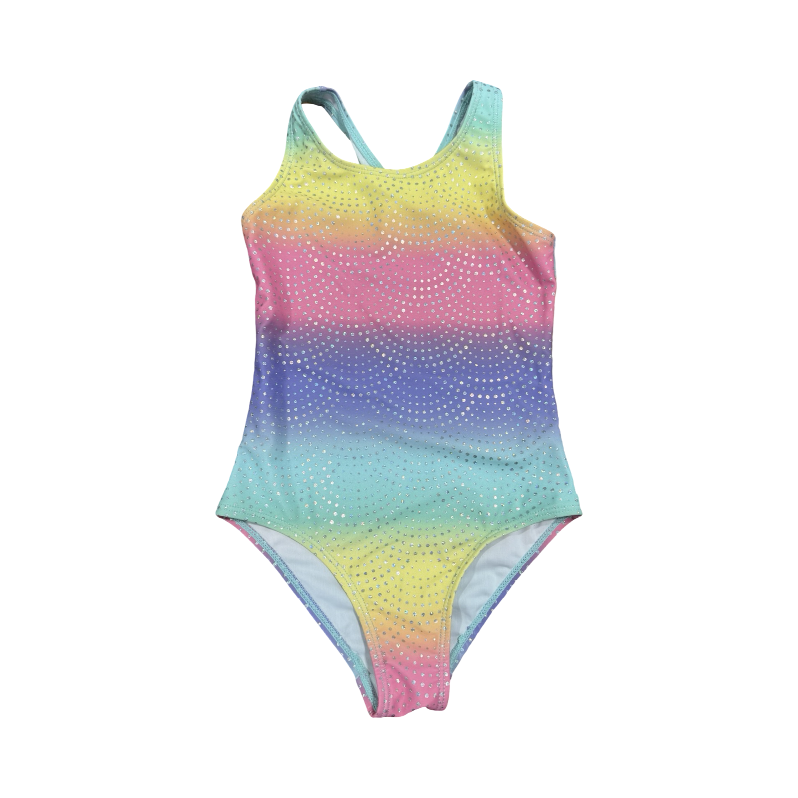 6-7Y Multicolored Sequin Swimming Costume - Real Kids