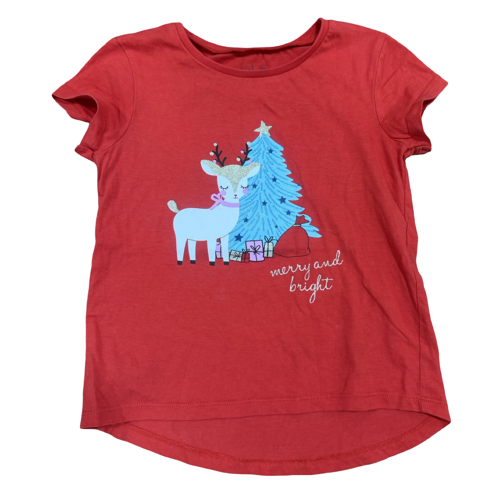 5Y Merry & Bright Red T-Shirt - Woolworths