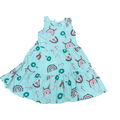 6-7Y Green Layered Christmas Sleeveless Dress - Real Kids