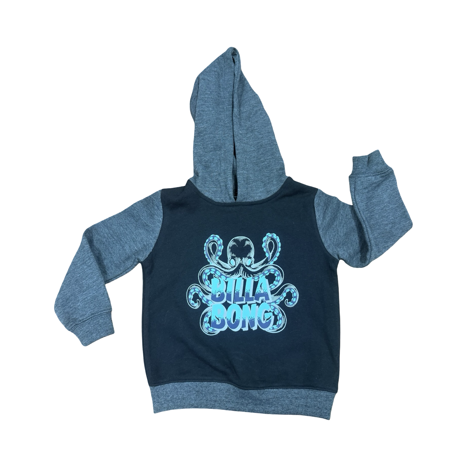 4Y Black & Grey Hooded Sweater - Billabong