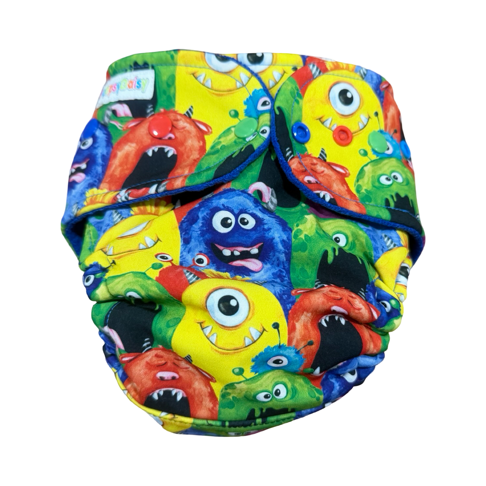 One Size Monster Reusable Nappy + Liners - Poopsy Daisy