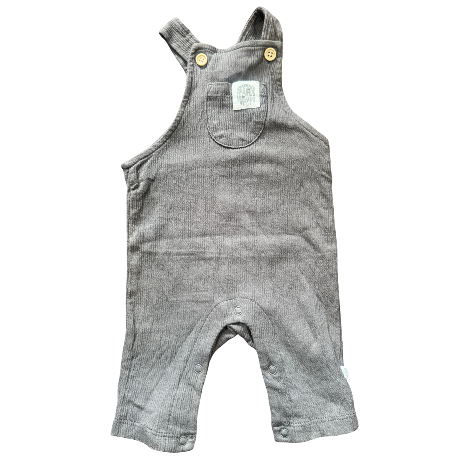 1-3M Grey Stretch Dungaree - Woolworths