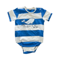 3-6M White & Blue Whale Bodysuit - Keedo