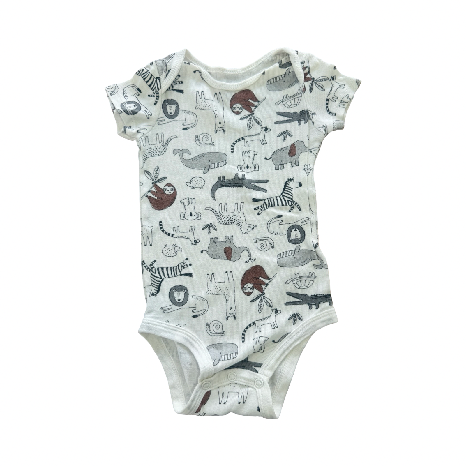 6M White Animal Bodysuit - Carter's