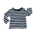9-12M Navy & White Long Sleeve T-Shirt - Primark