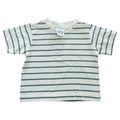 6-12M Cream & Green Stripe T-Shirt - Keedo