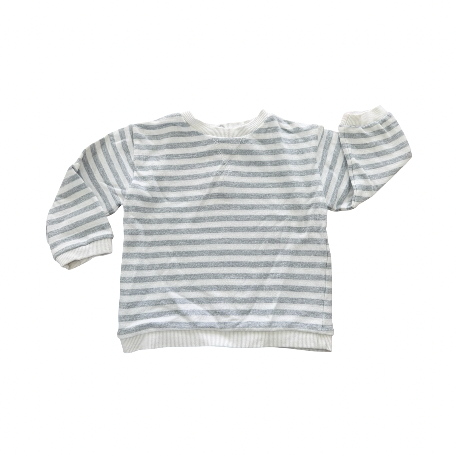 12-18M Grey & White Stripe Sweater Top - Mango
