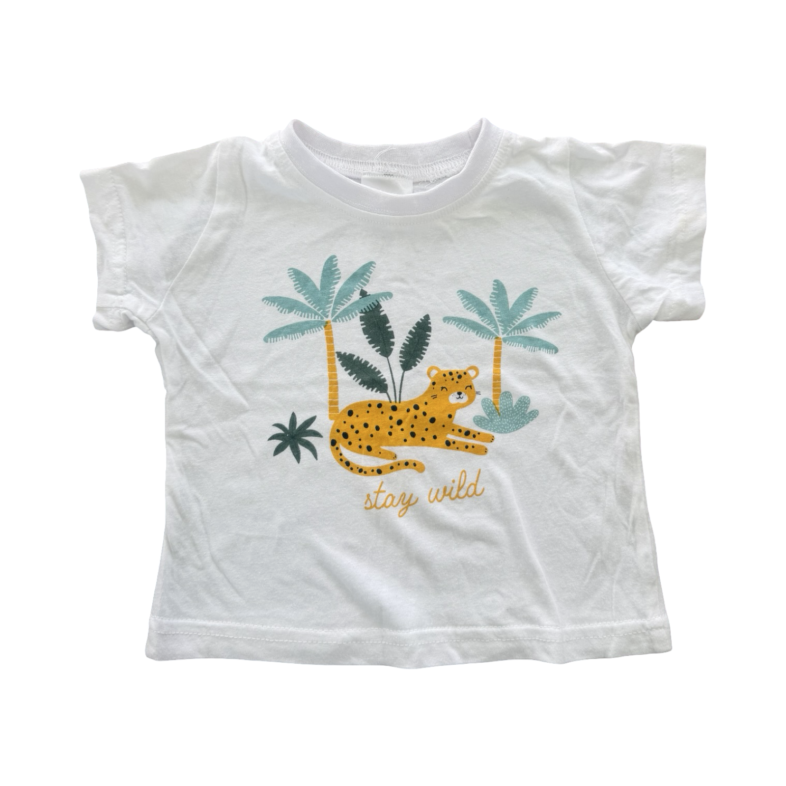 3-6M White Stay Wild T-Shirt - Popcandy