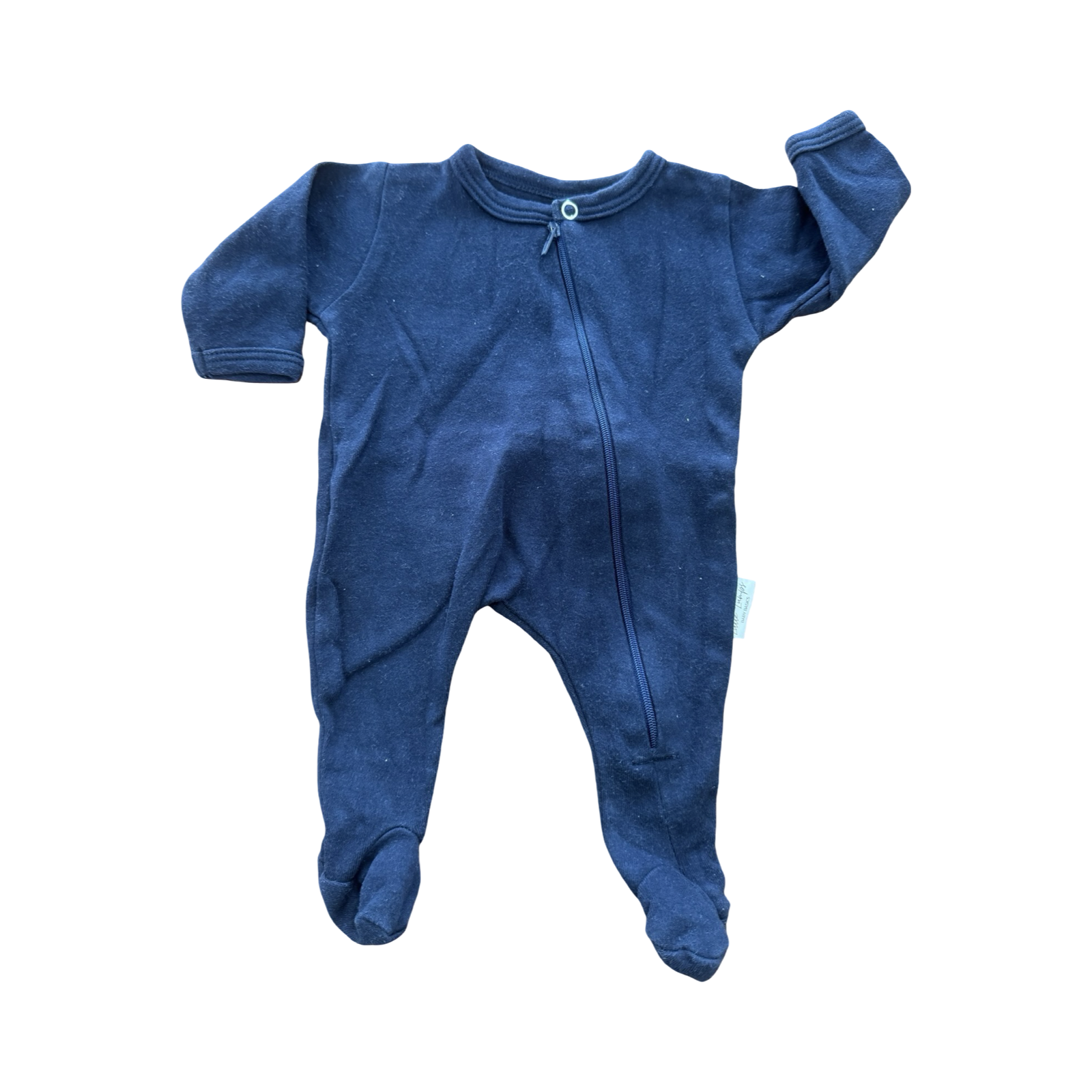 Newborn Navy Zipper Onesie - Little Lumps
