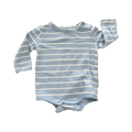 0-3M Light Blue & White Stripe Onesie - Cotton On