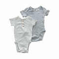 2-4M 2pc Green, White & Grey Bodysuits - H & M