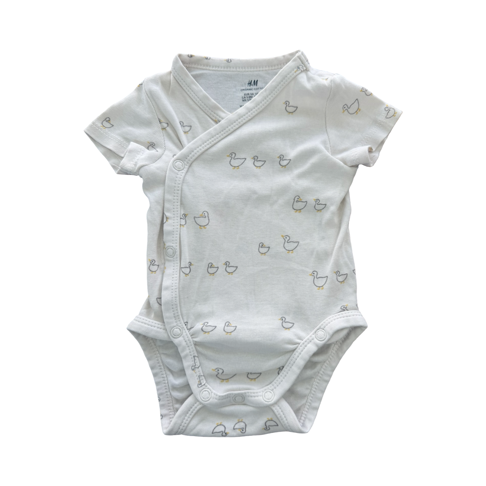 1-2M Cream Duckling Crossover Bodysuit - H &M