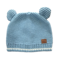 1-3M Blue Knitted Beanie with Ears - Woolworths